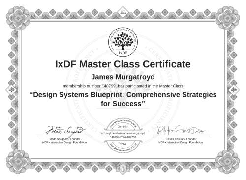 Design Systems Blueprint: Comprehensive Strategies for Success certificate