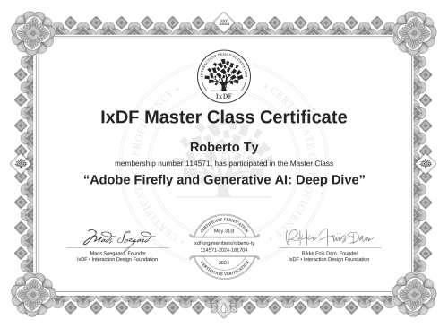 Adobe Firefly and Generative AI: Deep Dive certificate