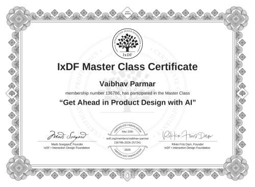 Get Ahead in Product Design with AI certificate