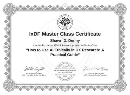 How to Use AI Ethically in UX Research: A Practical Guide certificate
