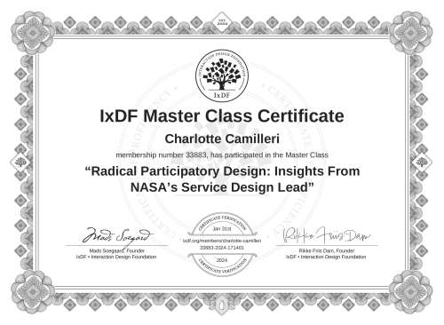 Radical Participatory Design: Insights From NASA’s Service Design Lead certificate