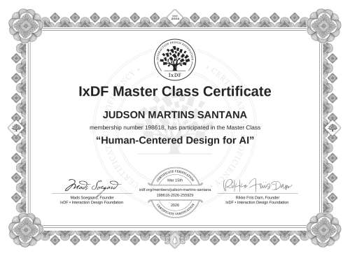 Human-Centered Design for AI certificate