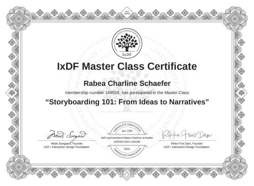 Storyboarding 101: From Ideas to Narratives certificate