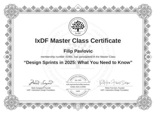Design Sprints in 2025: What You Need to Know certificate