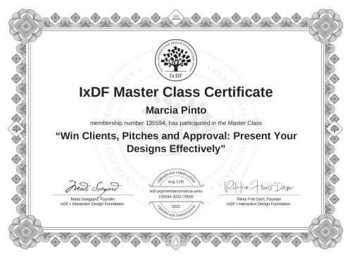 Win Clients, Pitches and Approval: Present Your Designs Effectively certificate