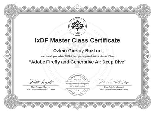 Adobe Firefly and Generative AI: Deep Dive certificate