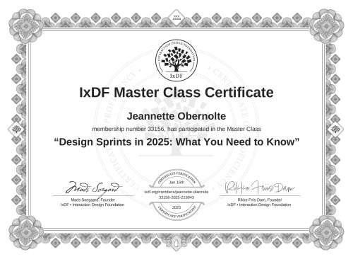 Design Sprints in 2025: What You Need to Know certificate