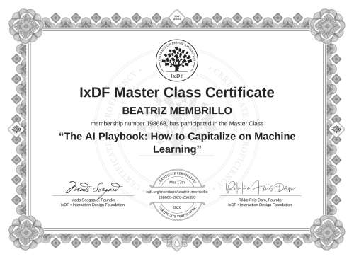 The AI Playbook: How to Capitalize on Machine Learning certificate