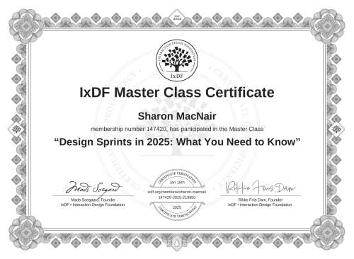 Design Sprints in 2025: What You Need to Know certificate