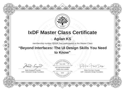 Beyond Interfaces: The UI Design Skills You Need to Know certificate