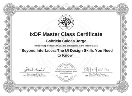 Beyond Interfaces: The UI Design Skills You Need to Know certificate