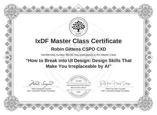 How to Break into UI Design: Design Skills That Make You Irreplaceable by AI certificate