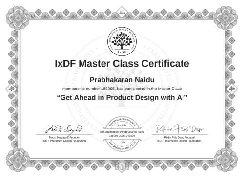 Get Ahead in Product Design with AI certificate