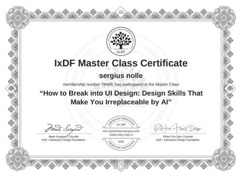 How to Break into UI Design: Design Skills That Make You Irreplaceable by AI certificate