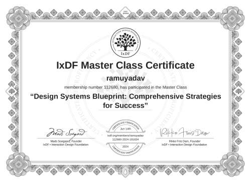 Design Systems Blueprint: Comprehensive Strategies for Success certificate