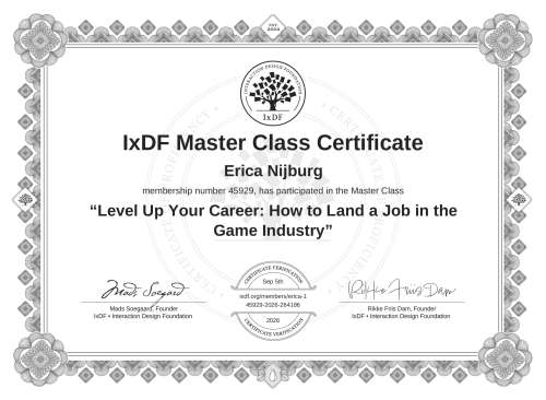 Level Up Your Career: How to Land a Job in the Game Industry certificate