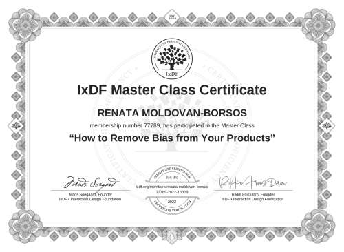 How to Remove Bias from Your Products certificate