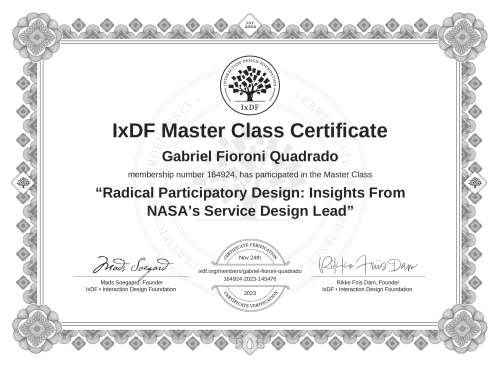 Radical Participatory Design: Insights From NASA’s Service Design Lead certificate