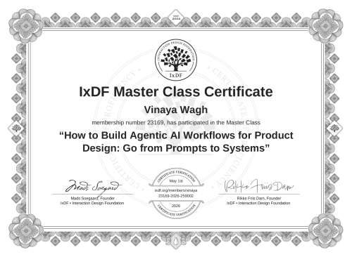 How to Build Agentic AI Workflows for Product Design: Go from Prompts to Systems certificate