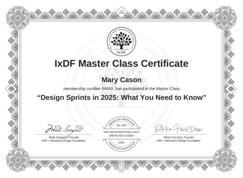 Design Sprints in 2025: What You Need to Know certificate