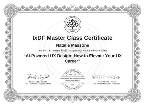 AI-Powered UX Design: How to Elevate Your UX Career certificate