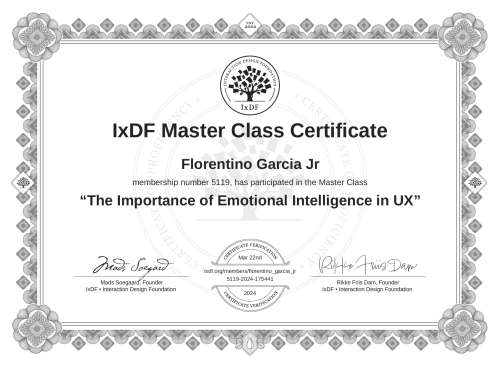 The Importance of Emotional Intelligence in UX certificate