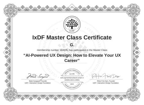 AI-Powered UX Design: How to Elevate Your UX Career certificate
