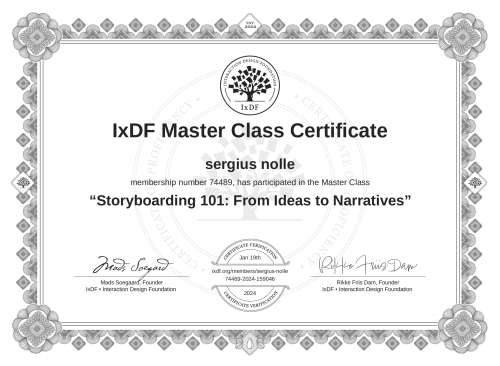 Storyboarding 101: From Ideas to Narratives certificate