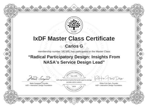 Radical Participatory Design: Insights From NASA’s Service Design Lead certificate