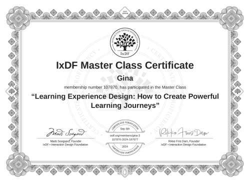 Learning Experience Design: How to Create Powerful Learning Journeys certificate