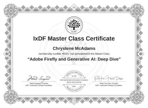 Adobe Firefly and Generative AI: Deep Dive certificate