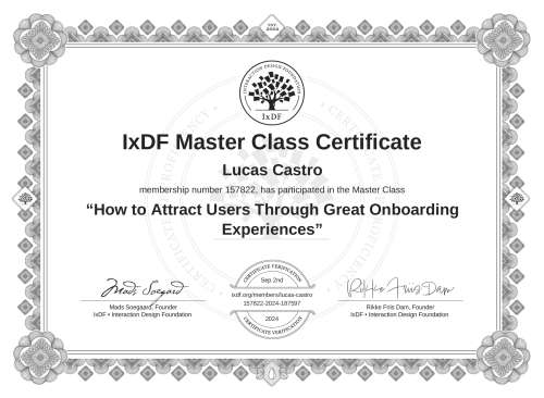 How to Attract Users Through Great Onboarding Experiences certificate