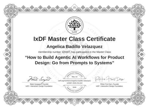 How to Build Agentic AI Workflows for Product Design: Go from Prompts to Systems certificate