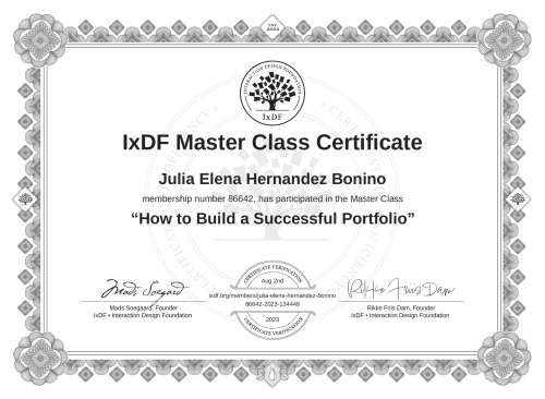 How to Build a Successful Portfolio certificate