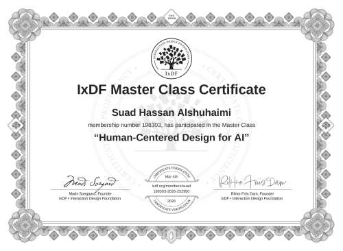Human-Centered Design for AI certificate