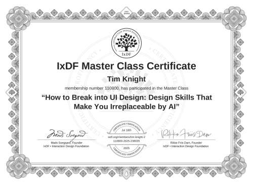 How to Break into UI Design: Design Skills That Make You Irreplaceable by AI certificate