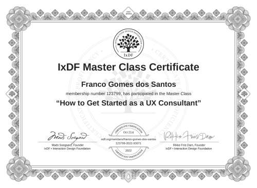 How to Get Started as a UX Consultant certificate