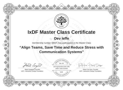 Align Teams, Save Time and Reduce Stress with Communication Systems certificate