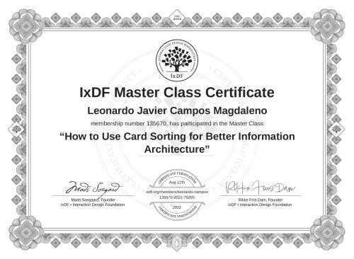 How to Use Card Sorting for Better Information Architecture certificate