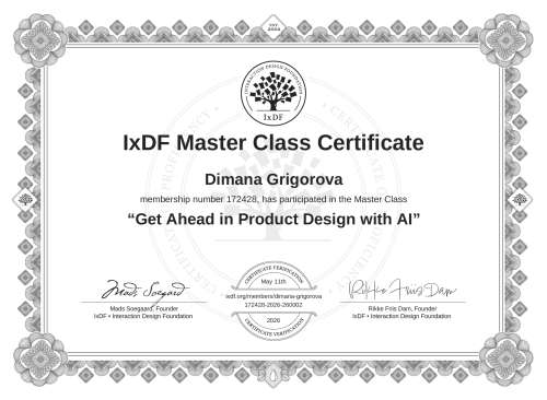 Get Ahead in Product Design with AI certificate