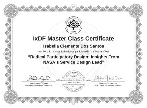 Radical Participatory Design: Insights From NASA’s Service Design Lead certificate