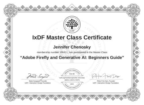 Adobe Firefly and Generative AI: Beginners Guide certificate