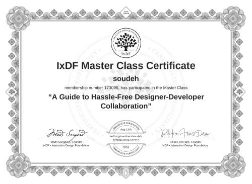 A Guide to Hassle-Free Designer-Developer Collaboration certificate