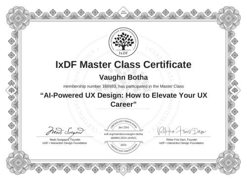 AI-Powered UX Design: How to Elevate Your UX Career certificate