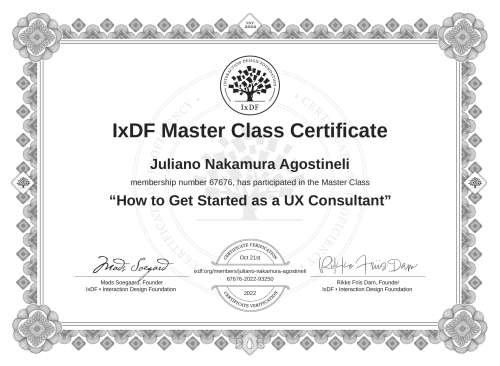 How to Get Started as a UX Consultant certificate