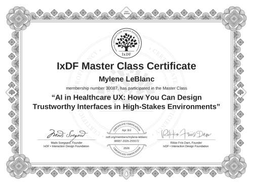 AI in Healthcare UX: How You Can Design Trustworthy Interfaces in High-Stakes Environments certificate