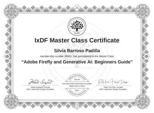 Adobe Firefly and Generative AI: Beginners Guide certificate
