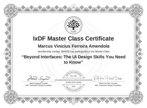 Beyond Interfaces: The UI Design Skills You Need to Know certificate