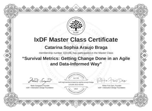 Survival Metrics: Getting Change Done in an Agile and Data-Informed Way certificate