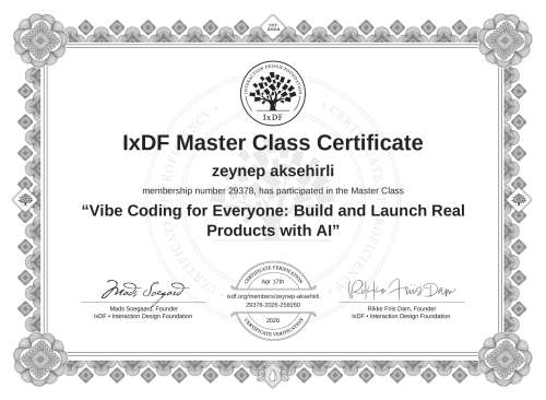 Vibe Coding for Everyone: Build and Launch Real Products with AI certificate